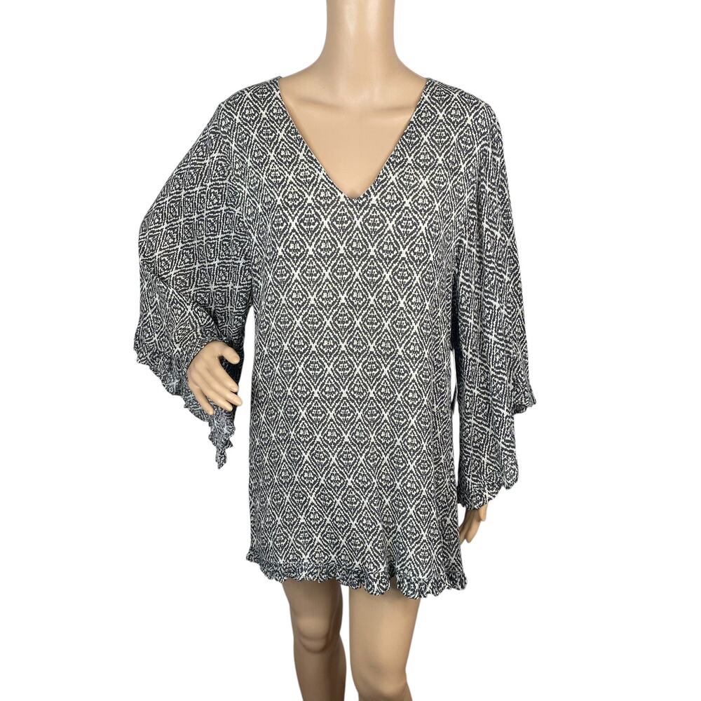 NWT Amuse Society Moon Goddess Beach Bell Sleeve Shift Tunic Dress SZ S